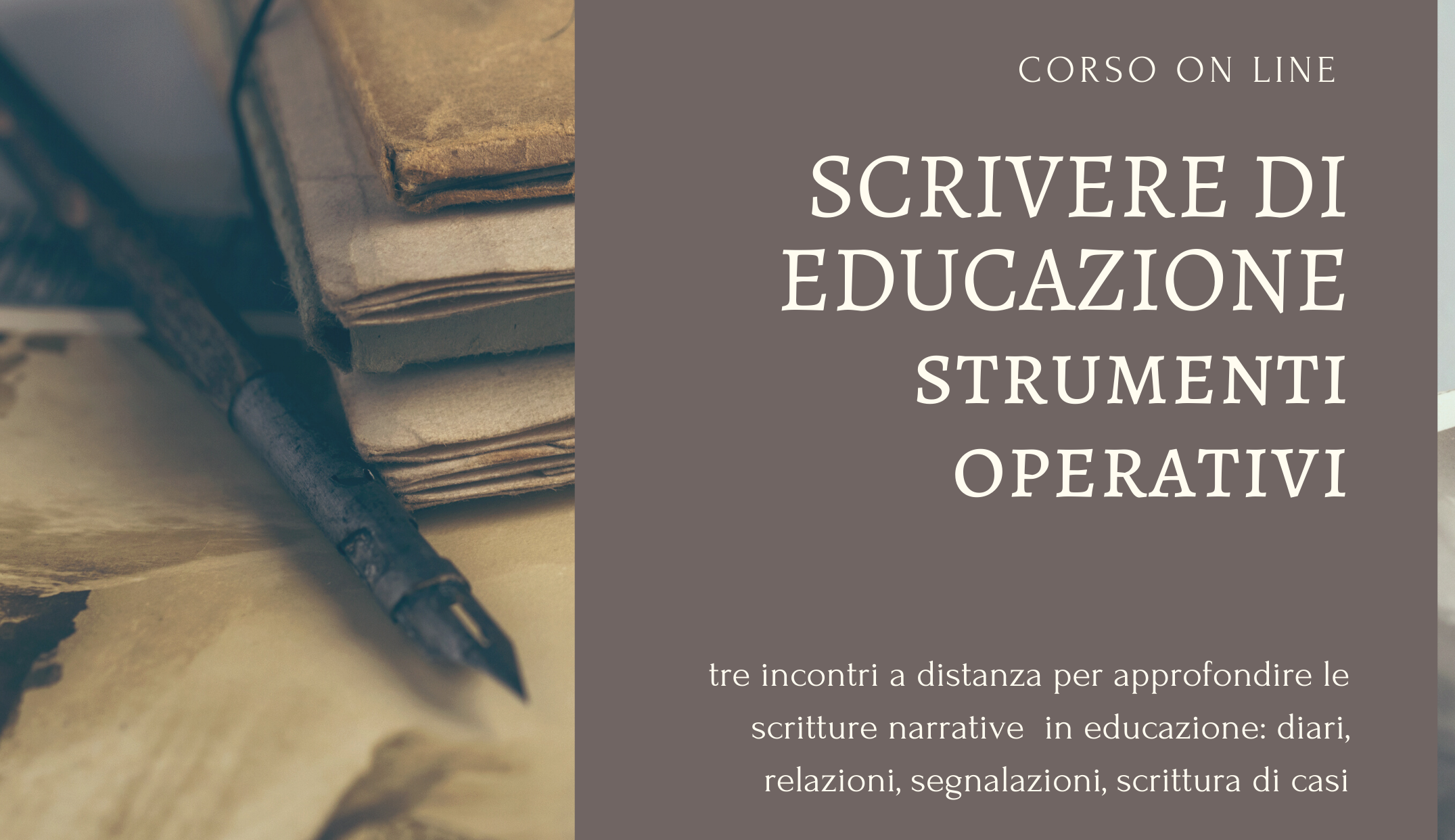 scrivere di educazione corso online